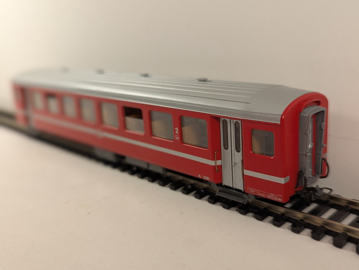 Bemo HOm BVZ Einheitswagen II B 2281 Passenger Coach BVZ Red 3271 501