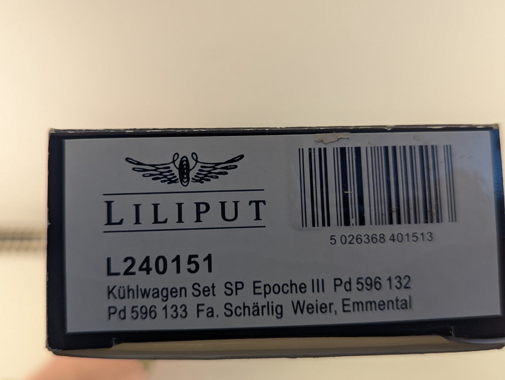 Liliput L240151 HO Scale Ernst Schärlig AG Refrigerated Freight Wagon Twin Pack