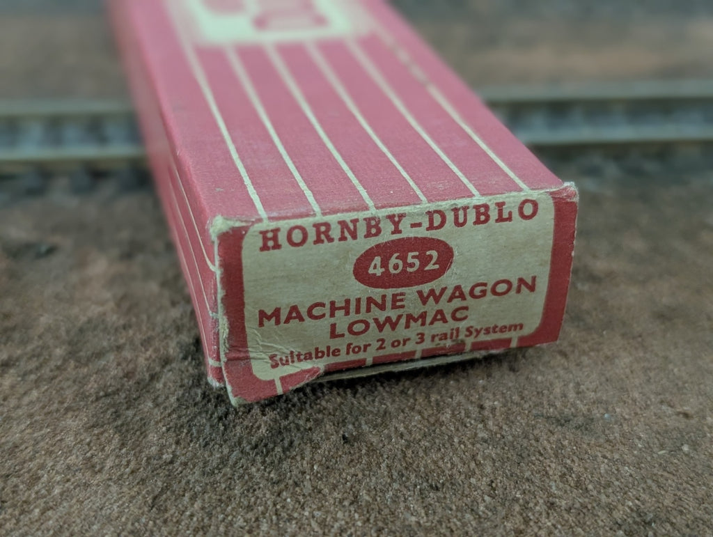 Hornby Dublo 00 Gauge 4652 Machine Wagon Lowmac Goods Wagon