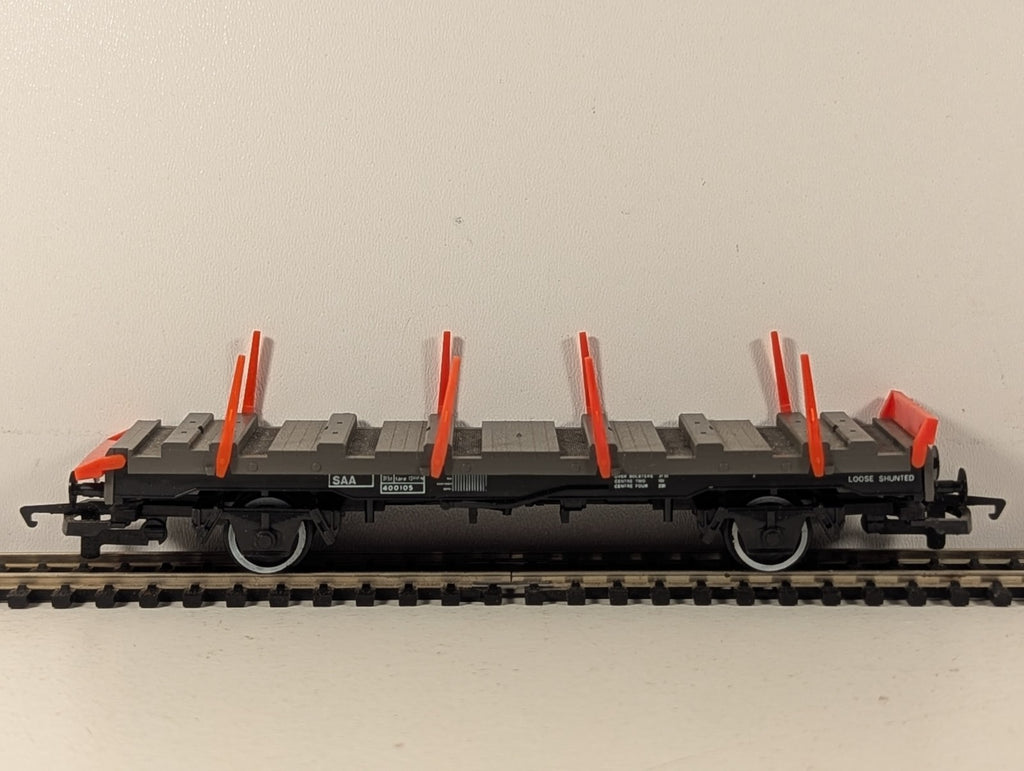 Hornby OO Gauge BR SAA Steel Carrier Wagon Goods Wagon 400105 BR Grey