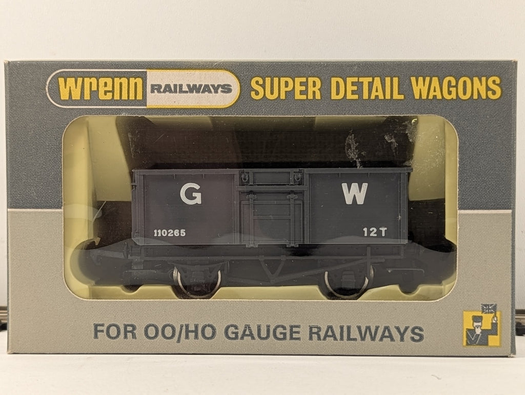 Wrenn OO Gauge 12T Steel Wagon Goods Wagon 110265 GWR Grey W5029