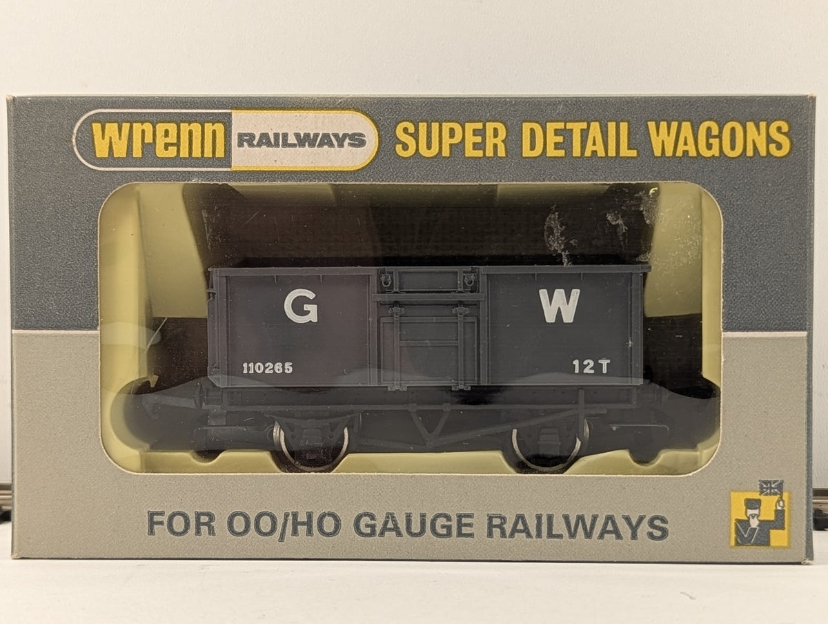Wrenn OO Gauge 12T Steel Wagon Goods Wagon 110265 GWR Grey W5029