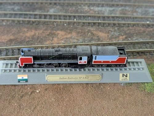 del Prado Diecast - Indian Railways YP 4-6-2 Locomotive & Tender N 1:160 Scale