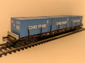Roco HO Gauge DB Sgis Container Wagon with Cho Yang Containers