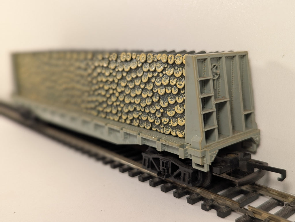 AHM HO Scale Pulpwood Flatcar Rolling Stock T.R. 3471 T.R. Grey