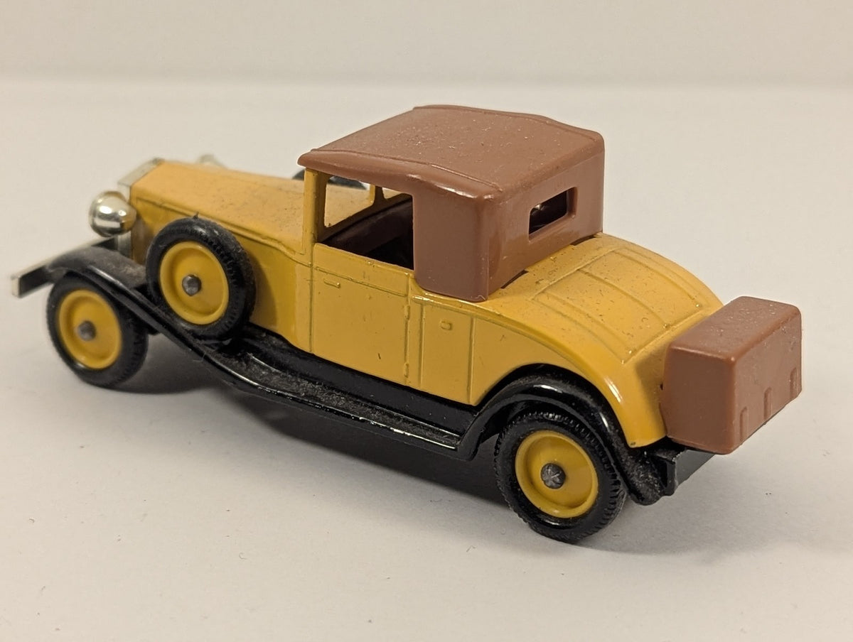 Lledo 1931 Rolls-Royce Phantom II Coupe Die-cast Model Car Yellow and Brown DG24