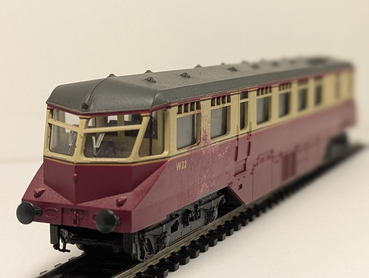 Lima OO Gauge GWR Streamlined Diesel Railcar W22 BR Crimson & Cream