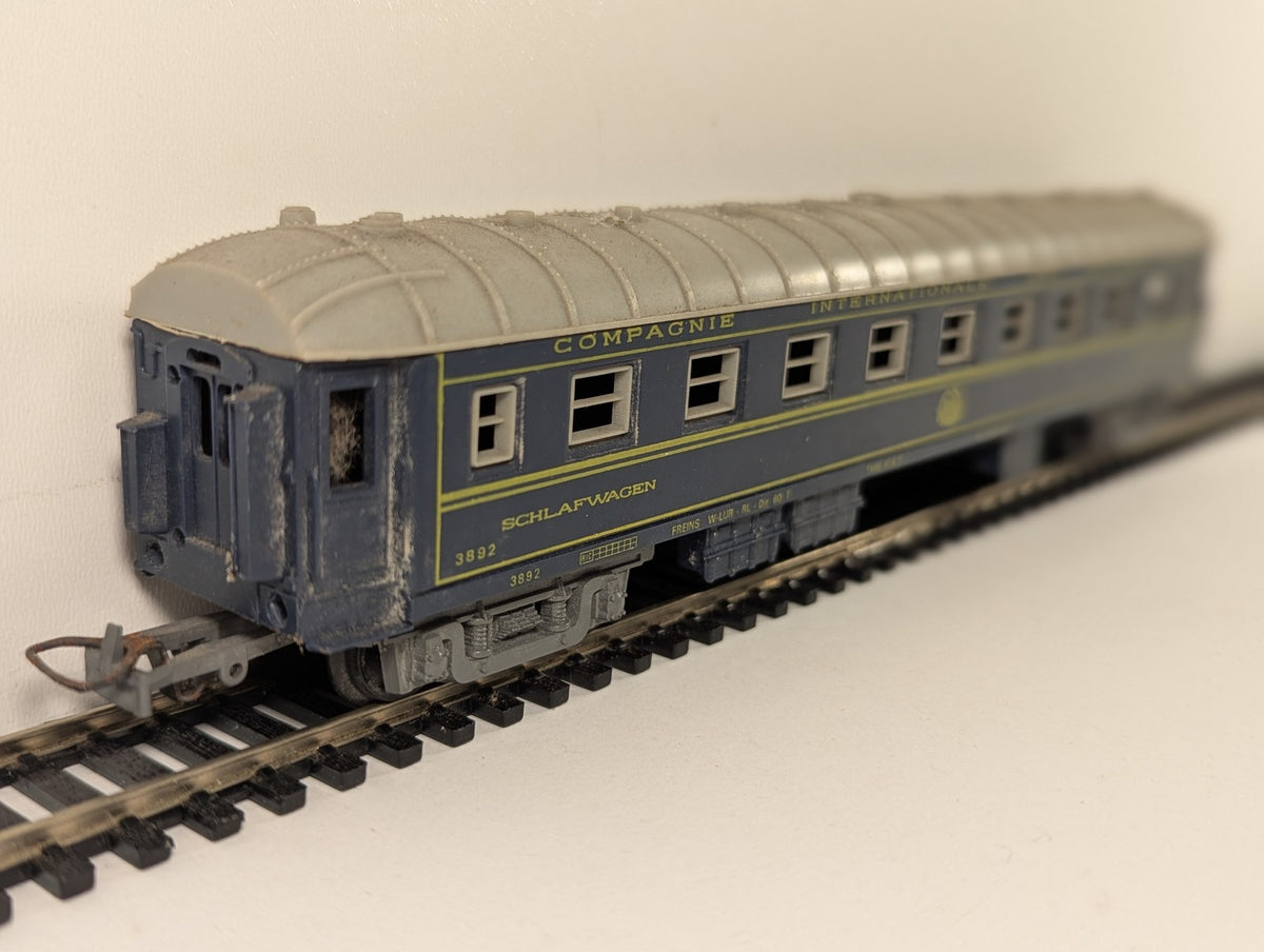 Jouef HO Gauge CIWL Sleeping Car Passenger Coach 3892 CIWL Blue