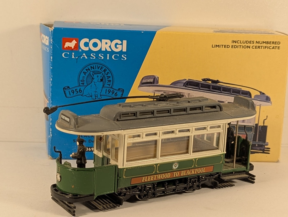 Corgi Blackpool Single Deck Tram 3 Green and Cream 36901