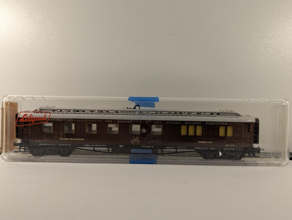 Liliput HO Gauge CIWL Voiture-Restaurant Dining Car Passenger Coach 2419 D