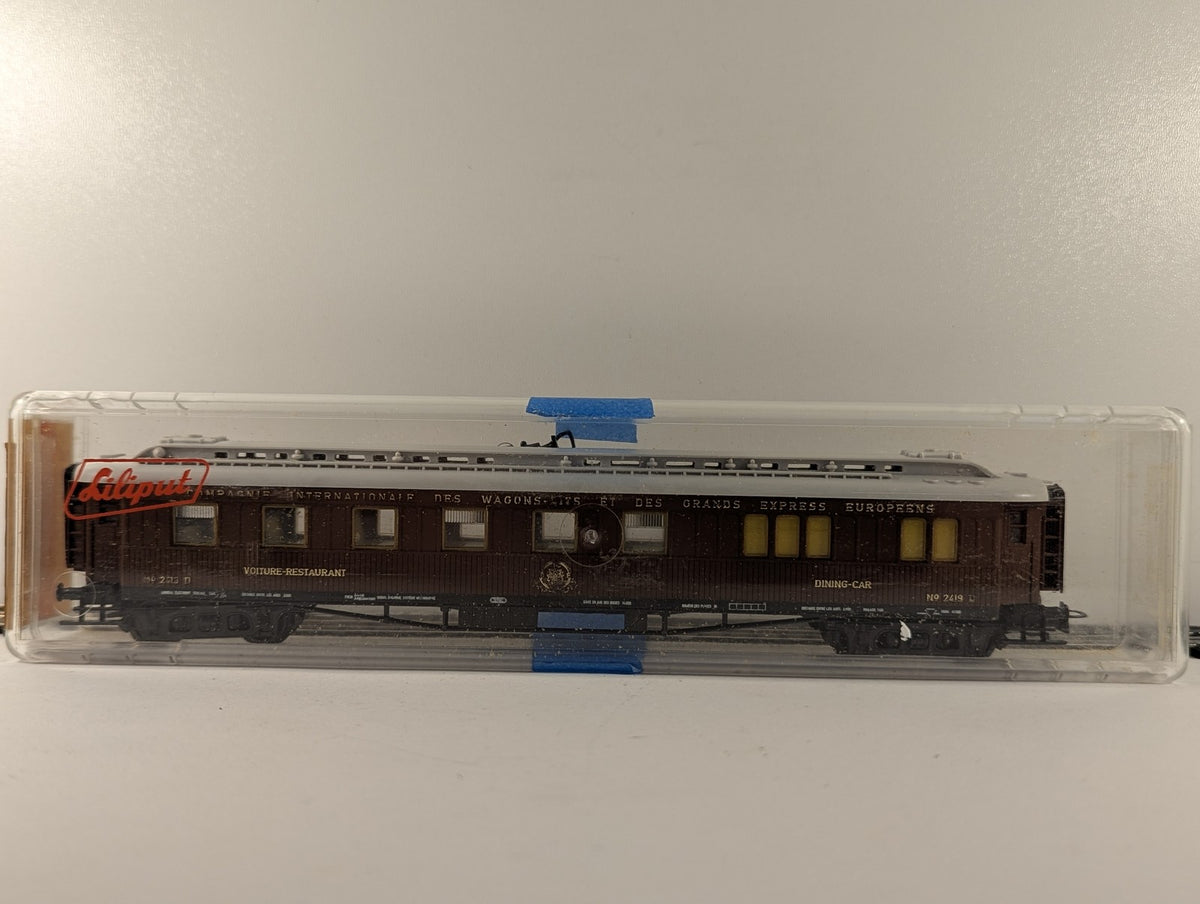 Liliput HO Gauge CIWL Voiture-Restaurant Dining Car Passenger Coach 2419 D