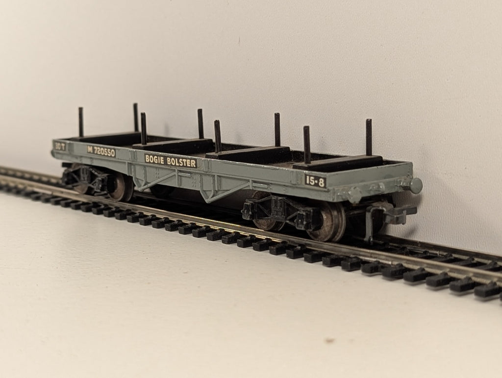 Hornby Dublo 32051 OO Gauge BR Grey Bogie Bolster Wagon D1 - Boxed