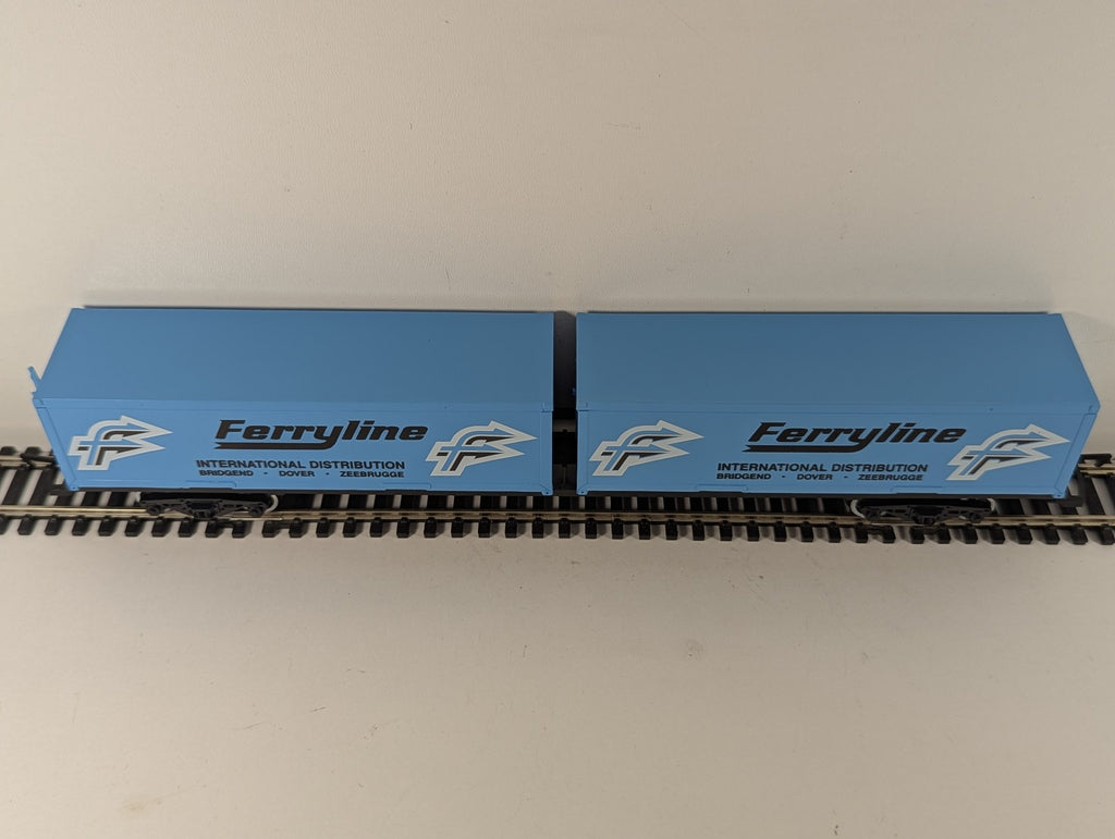Hornby OO Gauge Bogie Container Wagon Goods Wagon Ferryline