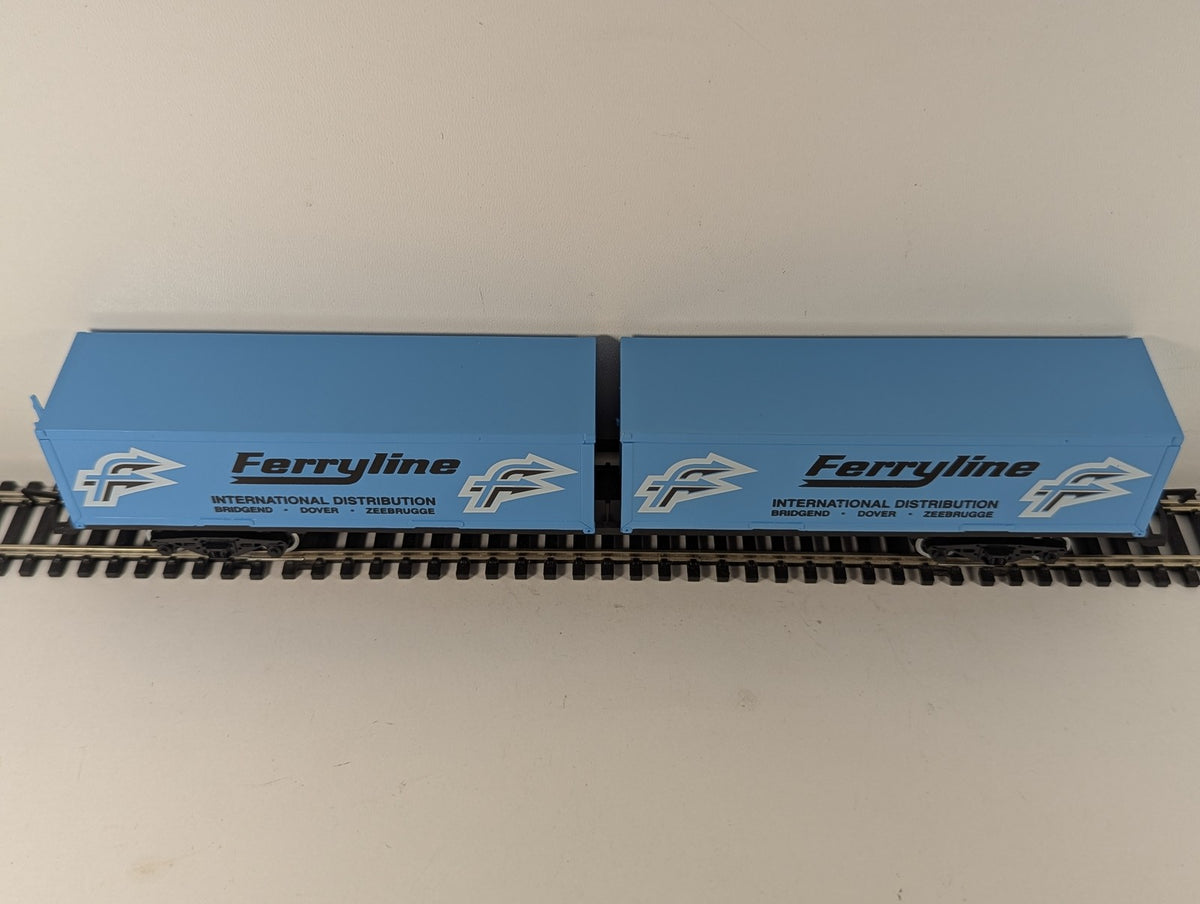 Hornby OO Gauge Bogie Container Wagon Goods Wagon Ferryline