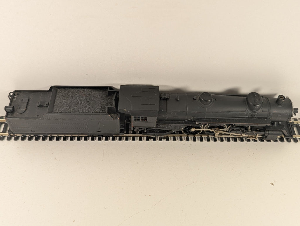Mehano HO Gauge 4-6-2 Pacific Steam Locomotive & Tender Black Repainted