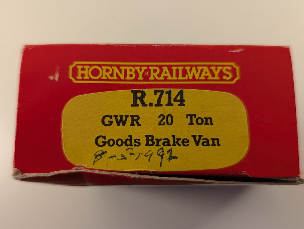 Hornby Railways R.714 OO Gauge GWR 20 Ton Goods Brake Van - Boxed