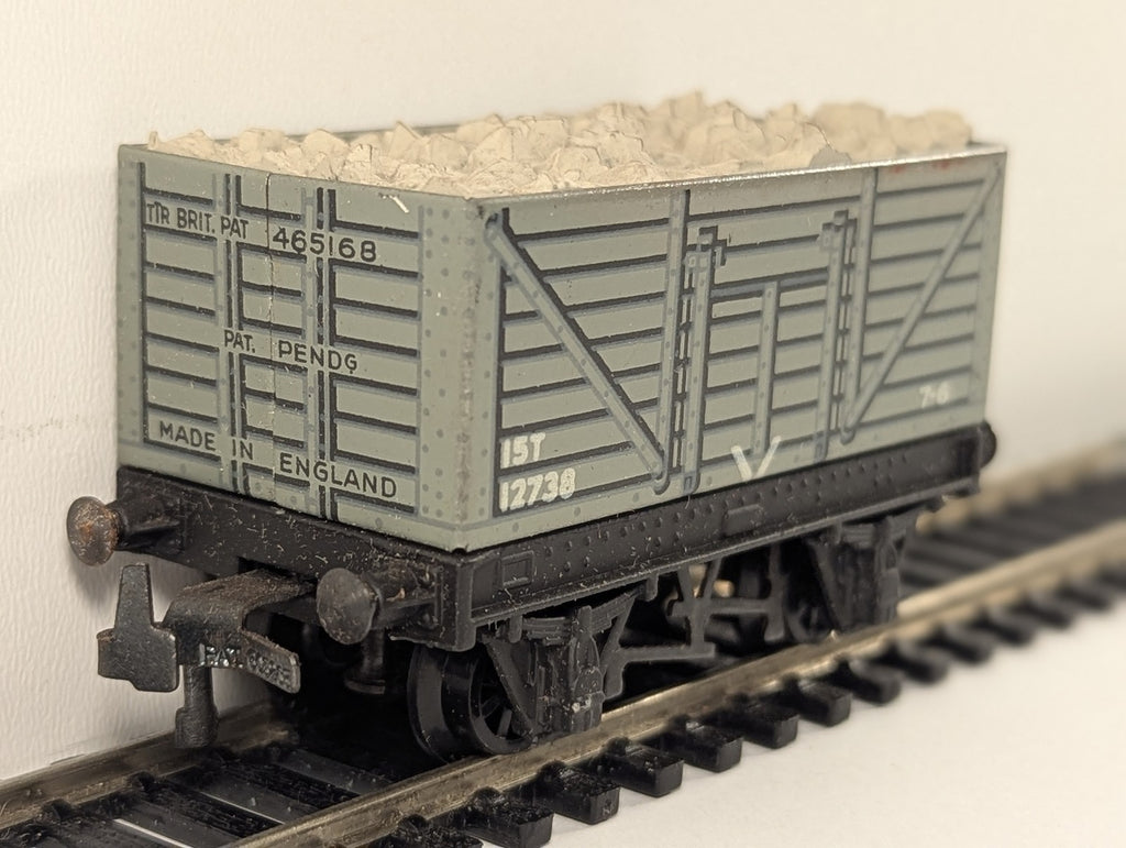 Trix Twin Railway OO Gauge Open Wagon High Side Goods Wagon 12738 BR Grey 1/603
