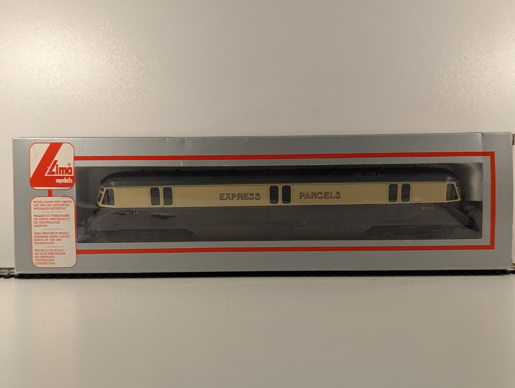 Lima OO Gauge GWR Express Parcels Railcar No. 34 GWR Chocolate and Cream