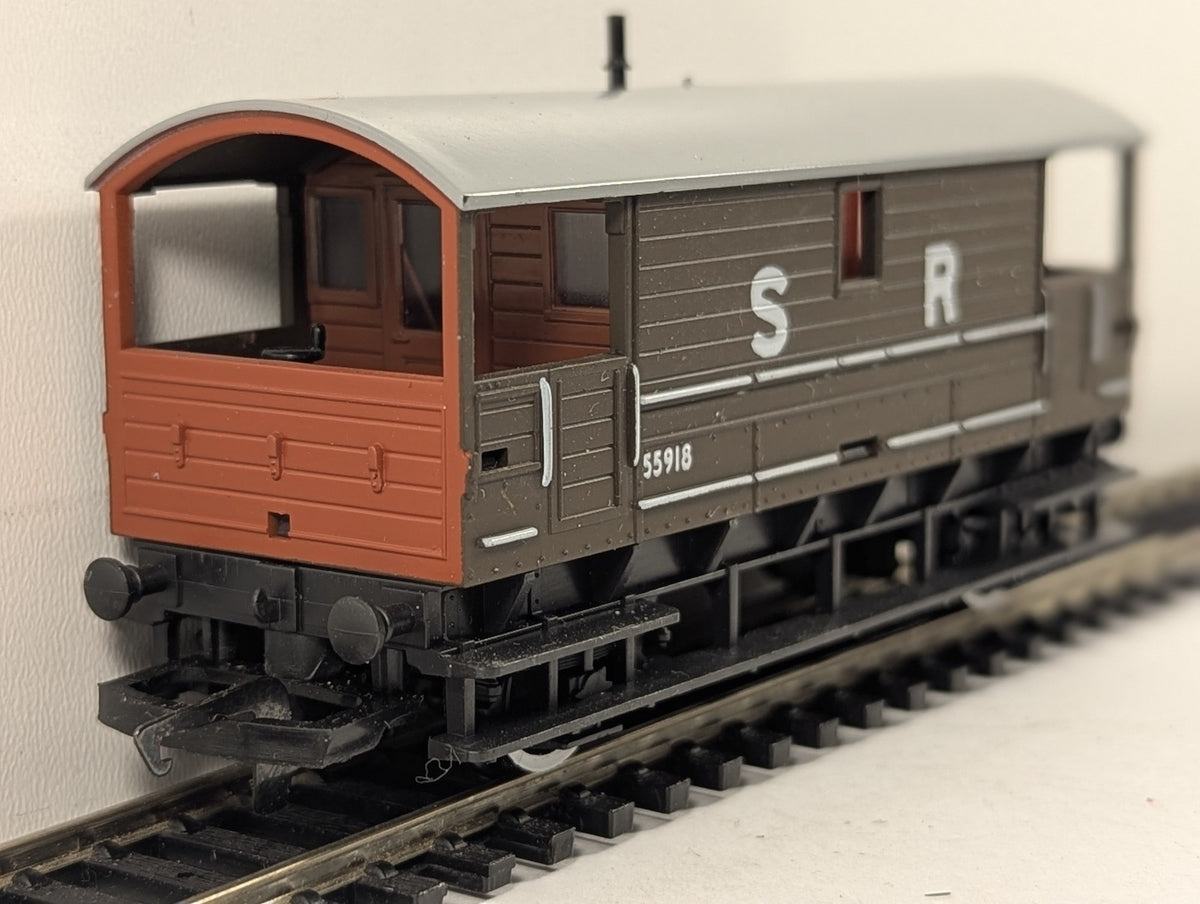 Hornby OO Gauge SR 20 Ton Pillbox Brake Van 55918 SR Brown R124