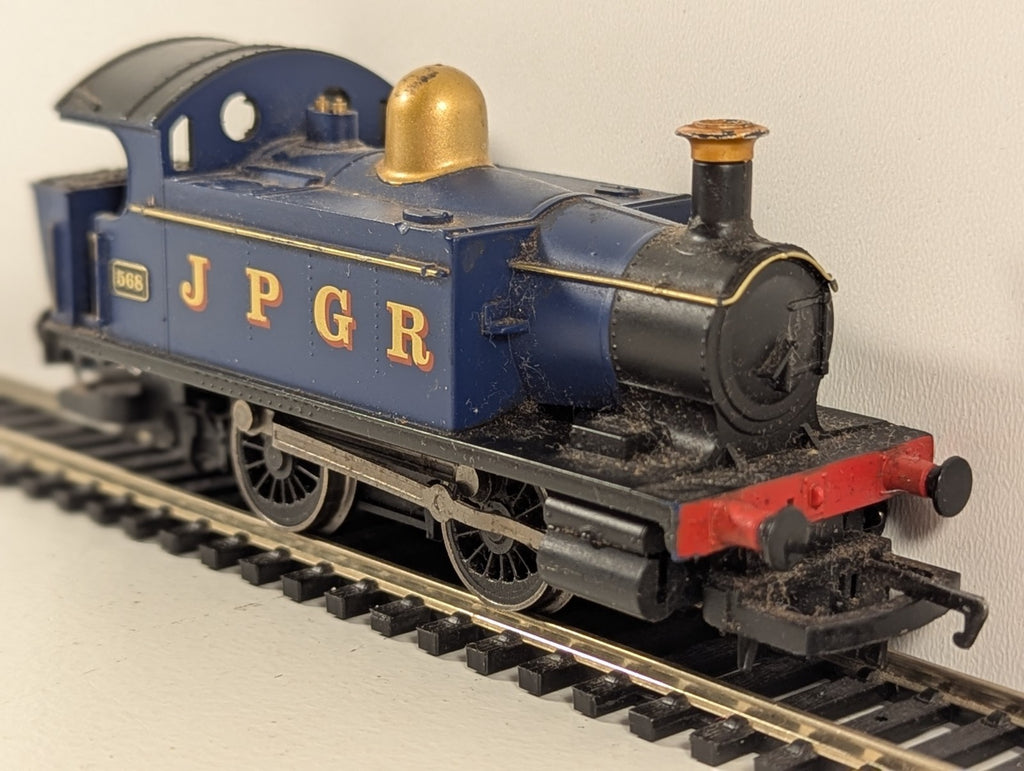 Hornby J.P.G.R. 568 0-4-0 Steam Locomotive – Blue & Black – OO Gauge