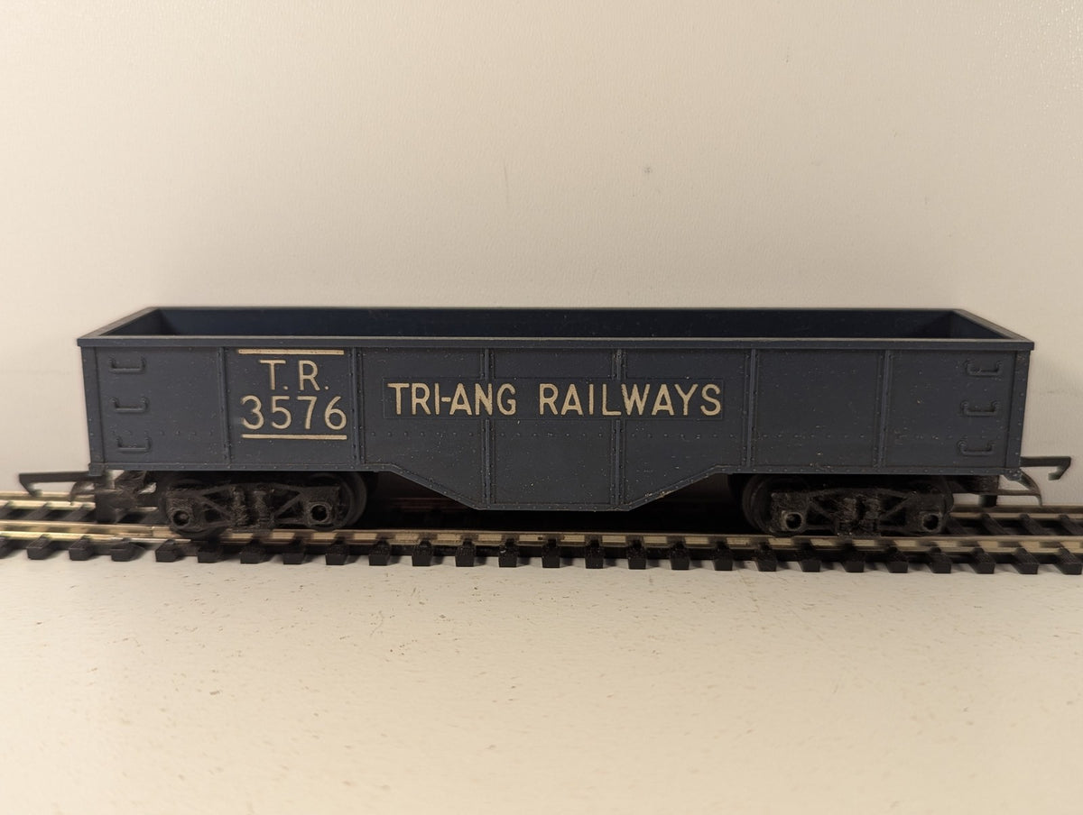 Tri-ang OO Gauge Gondola Wagon Goods Wagon 3576 Tri-ang Railways Blue R.116