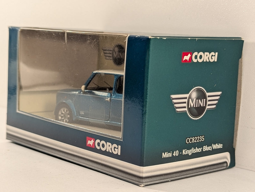 Corgi 1:36 Mini 40 Die-cast Model Kingfisher Blue/White CC82235