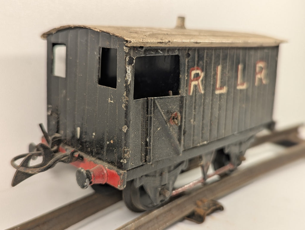 Hornby O Gauge No. 1 Goods Brake Van RLLR Repainted Black