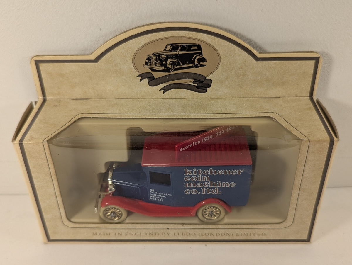 Lledo Model A Ford Van Die-cast Model Van Kitchener Coin Machine Co. Ltd.