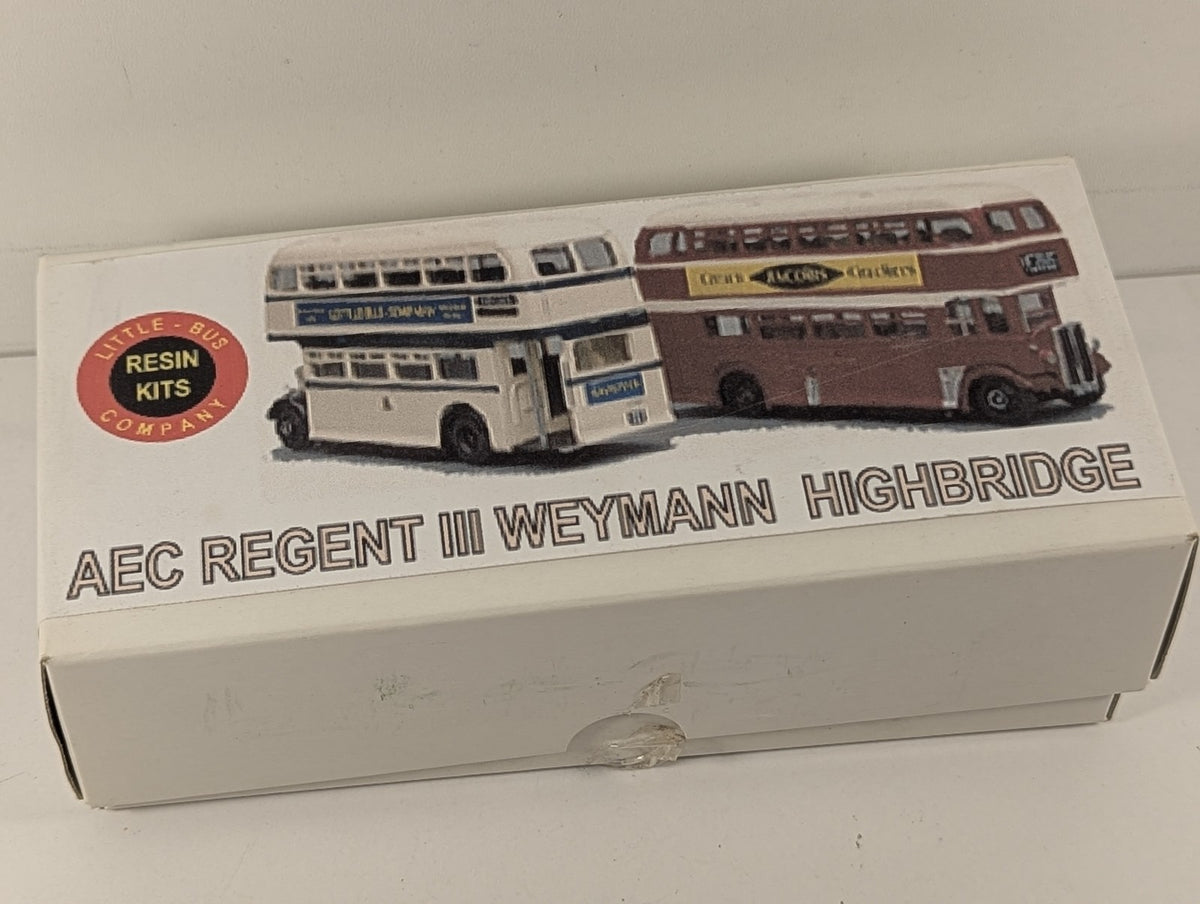 Little Bus Company OO Scale AEC Regent III Weymann Highbridge Bus Kit Unpainted