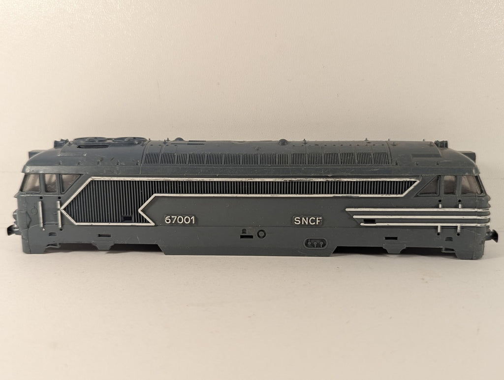 Jouef HO Scale SNCF Class BB 67000 Locomotive Body Shell 67001 SNCF Blue & Grey