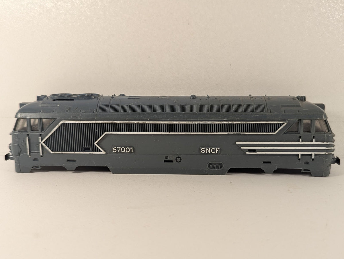 Jouef HO Scale SNCF Class BB 67000 Locomotive Body Shell 67001 SNCF Blue & Grey