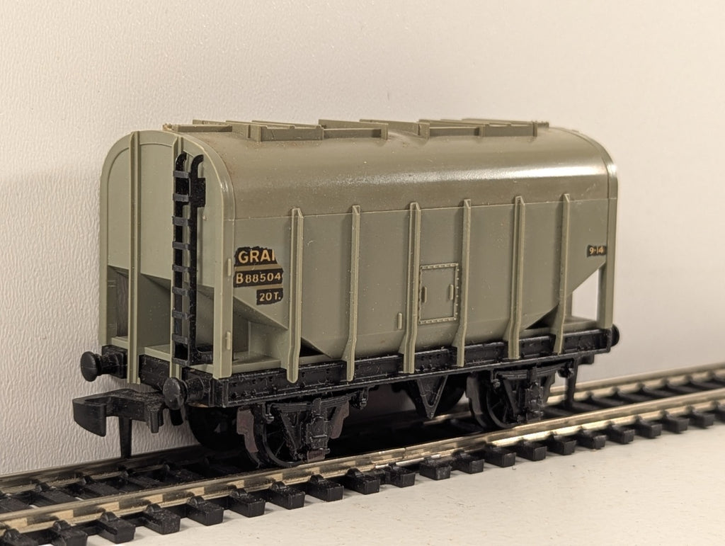 Hornby Dublo 32067 OO Gauge Grey 20-Ton Bulk Grain Wagon - Boxed