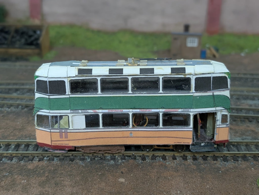 Kitbuilt Glasgow Coronation Tram – Card Kit by Alphagraphix A finely constructed