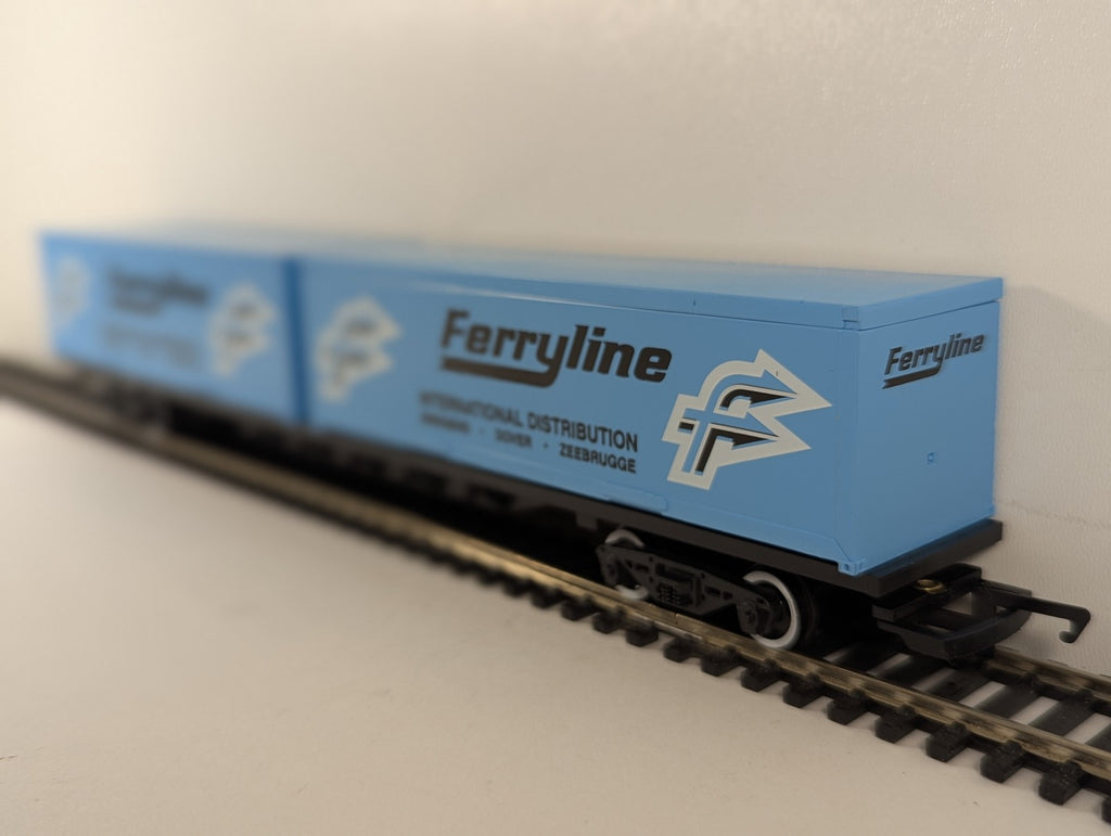 Hornby OO Gauge Bogie Container Wagon Goods Wagon Ferryline