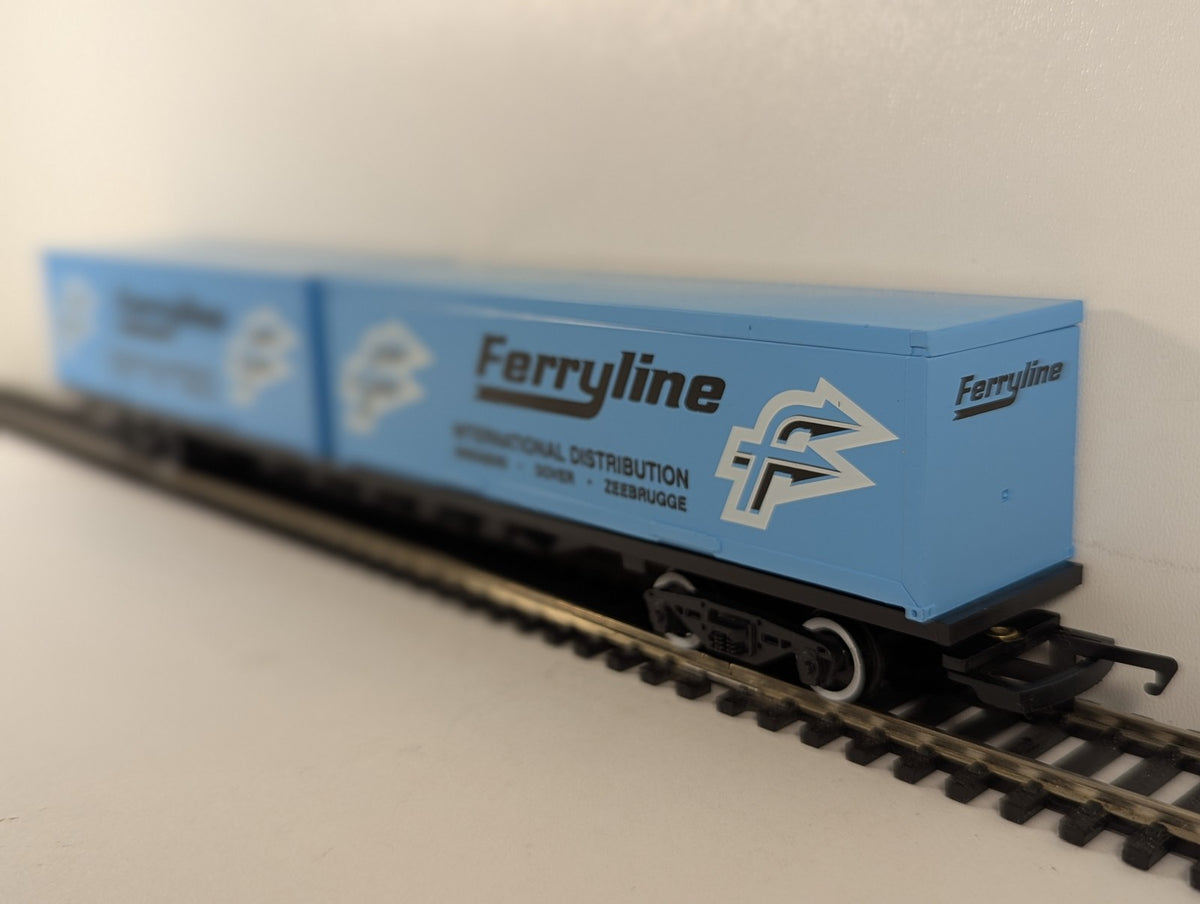 Hornby OO Gauge Bogie Container Wagon Goods Wagon Ferryline