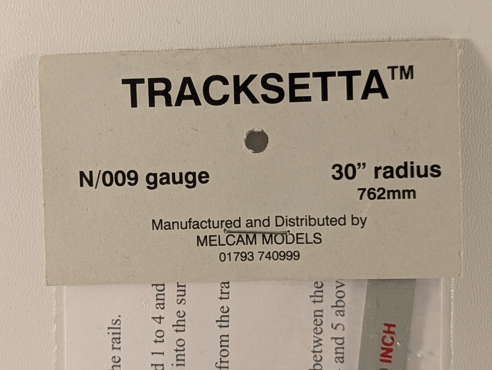 Tracksetta 30 Inch Radius N Gauge Track Laying Template