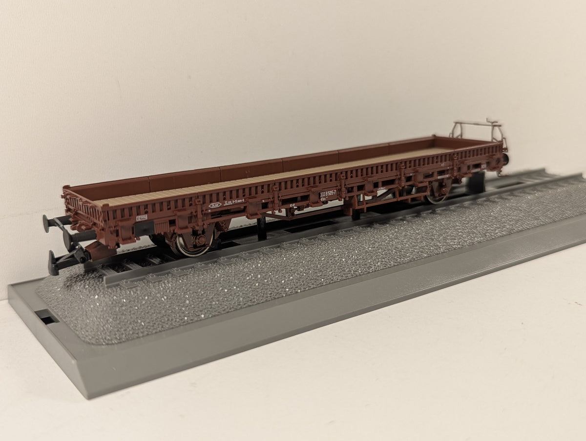 Roco HO Scale DB AG Kbs Stake Wagon with Unimog Ziegler Fire Engine