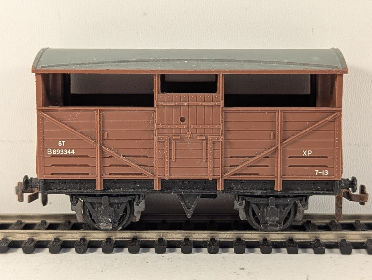 Hornby Dublo OO Gauge BR Cattle Wagon Goods Wagon B893344 BR Bauxite 4635