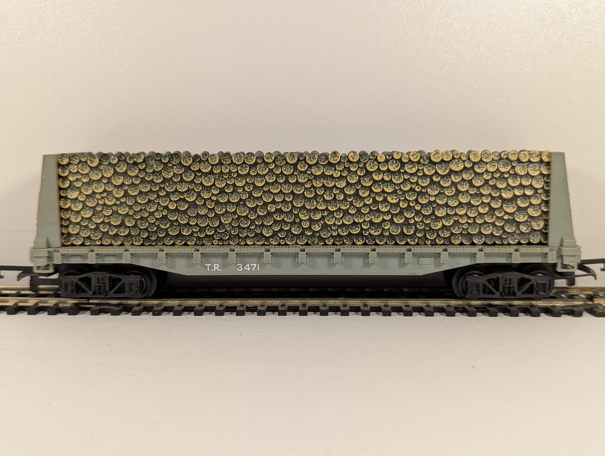 AHM HO Scale Pulpwood Flatcar Rolling Stock T.R. 3471 T.R. Grey