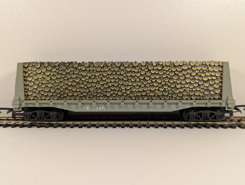 AHM HO Scale Pulpwood Flatcar Rolling Stock T.R. 3471 T.R. Grey