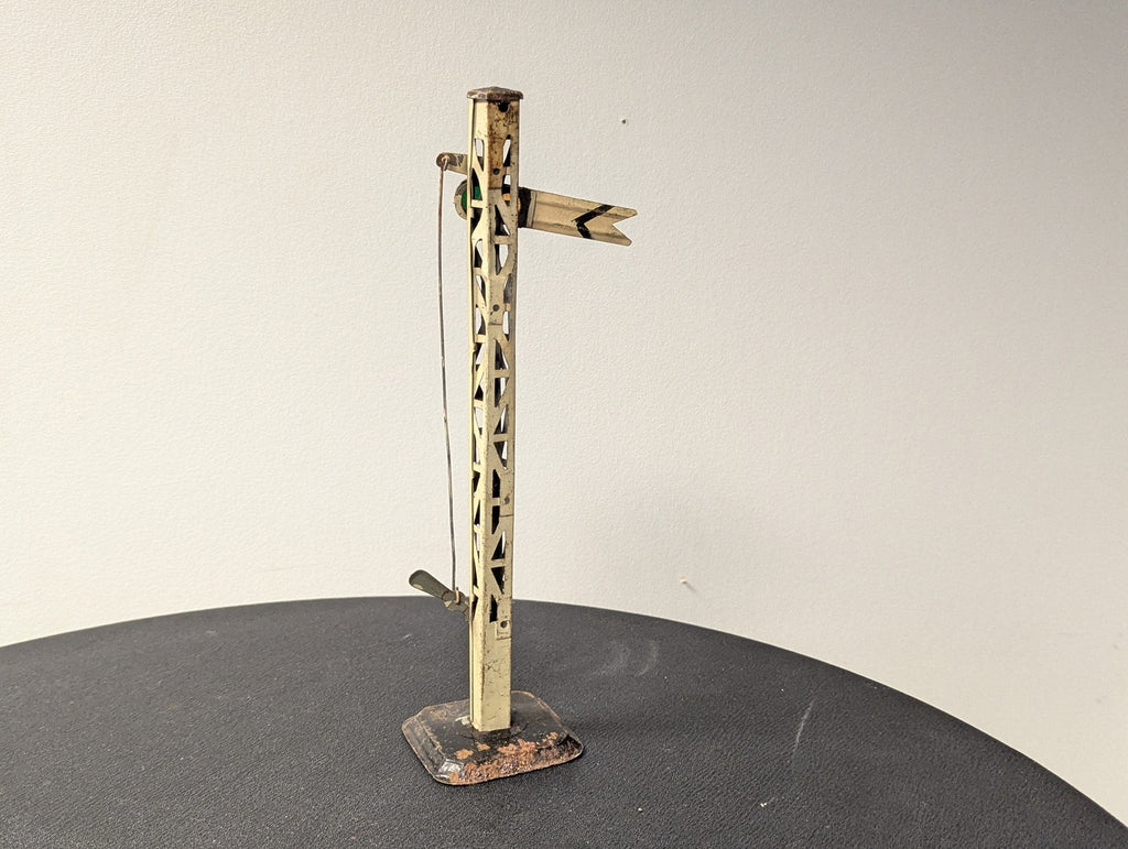 Hornby O Gauge Tinplate Lattice Single Arm Distant Signal