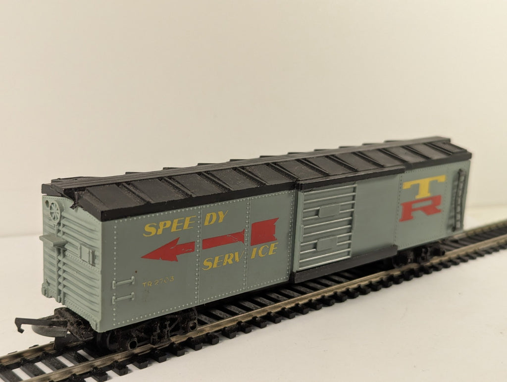 Tri-ang R136 OO Gauge Grey Speedy Service Boxcar