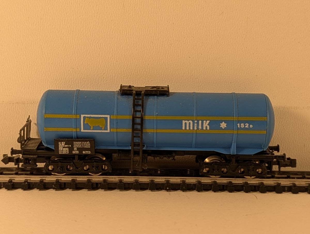 Lima N Gauge Milk Bogie Tank Wagon 152 D Milk Tank Wagon Blue Milk
