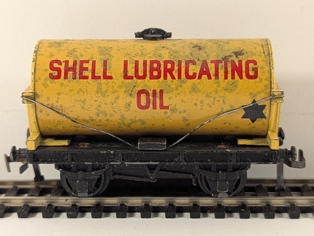 Hornby Dublo OO Gauge Shell Lubricating Oil Tank Wagon Shell Yellow 4675