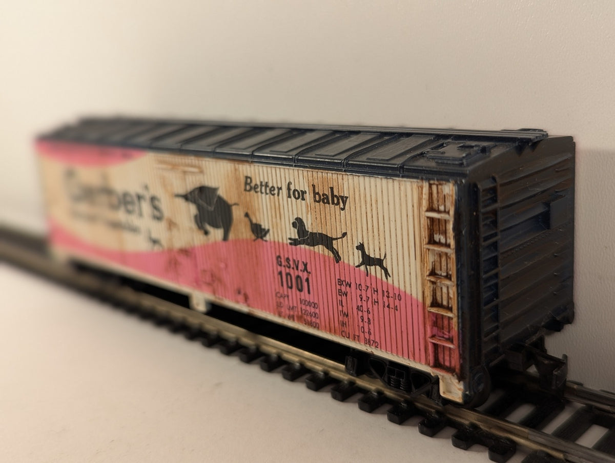 Tyco HO Scale Gerber's Woodside Reefer Goods Wagon GSVX 1001