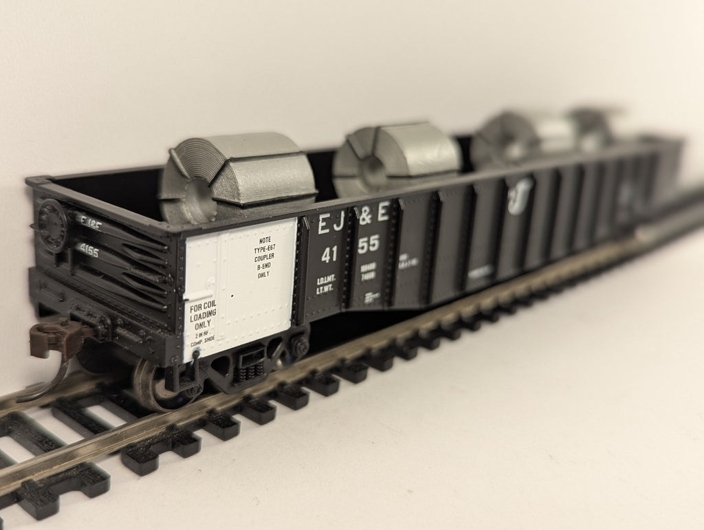 Athearn HO Gauge 50ft Gondola with Steel Coils 4155 Elgin, Joliet & Eastern