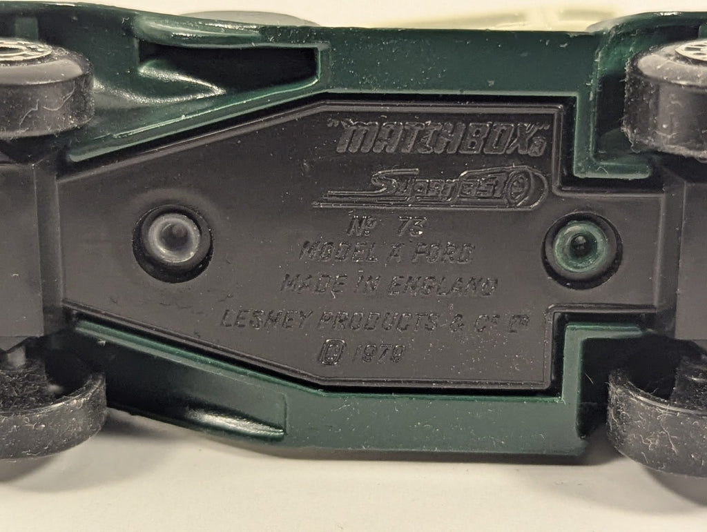 Matchbox Model A Ford Die-cast Model Car Cream and Dark Green 73