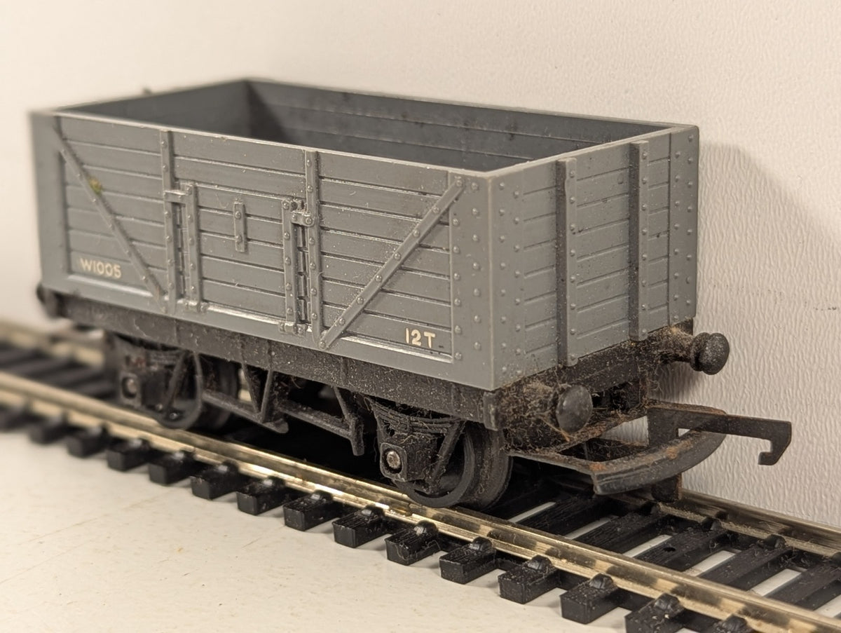 Tri-ang OO Gauge 5 Plank Open Wagon Goods Wagon W1005 BR Grey R10/1
