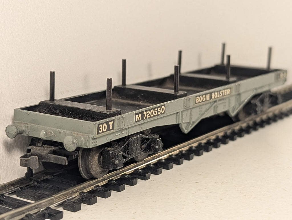 Hornby Dublo OO Gauge 30-Ton Bogie Bolster Wagon Goods Wagon M720550 BR Grey