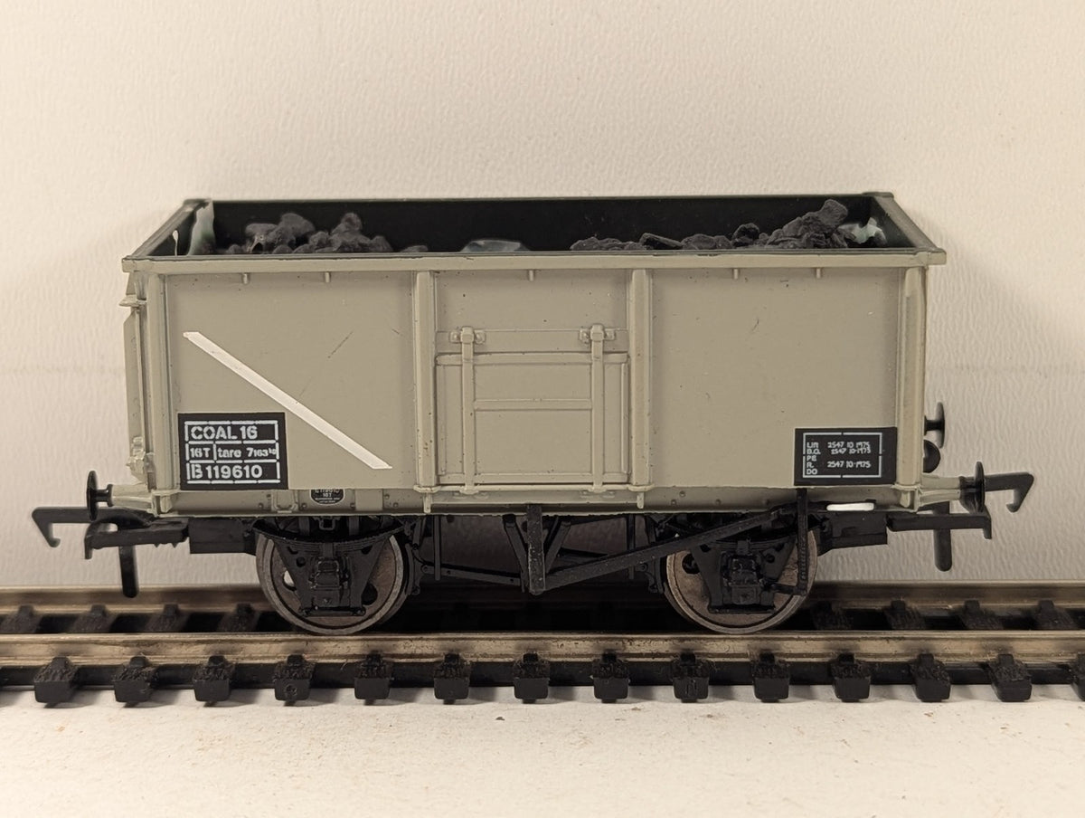 Bachmann OO Gauge 16 Ton Steel Mineral Wagon Goods Wagon B119610 BR Grey